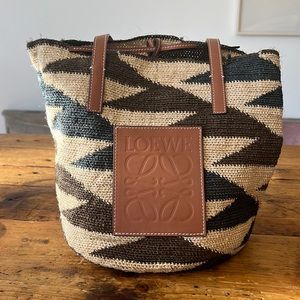 Loewe Paula’s Ibiza Shigra Basket Tote Bag